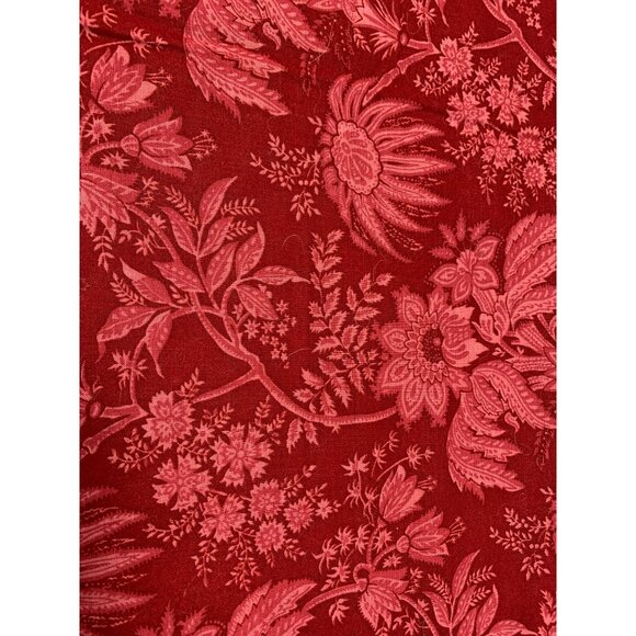 Red Floral Brocade Fabric 1/2 Yard 42" Wide Cotton Material Sewing Crafts Décor - Picture 1 of 12